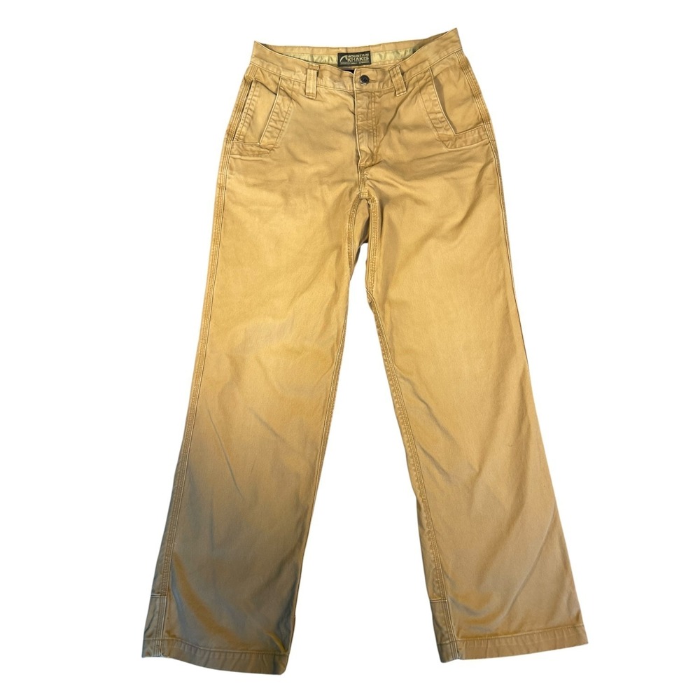 Mountain Khakis Pants Men 31 X 32 Brown Canvas Cotton Low Rise Hiking Travel